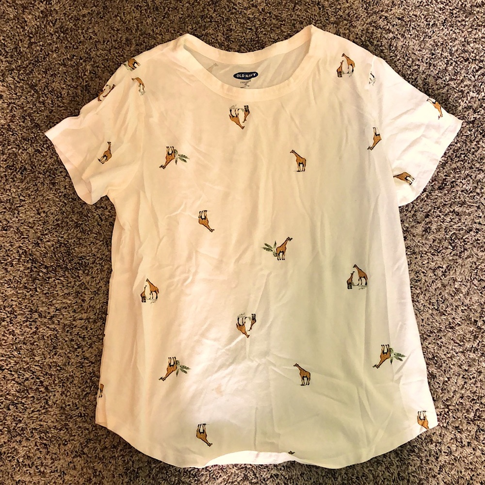 Old Navy Women’s every wear XS giraffe t-shirt